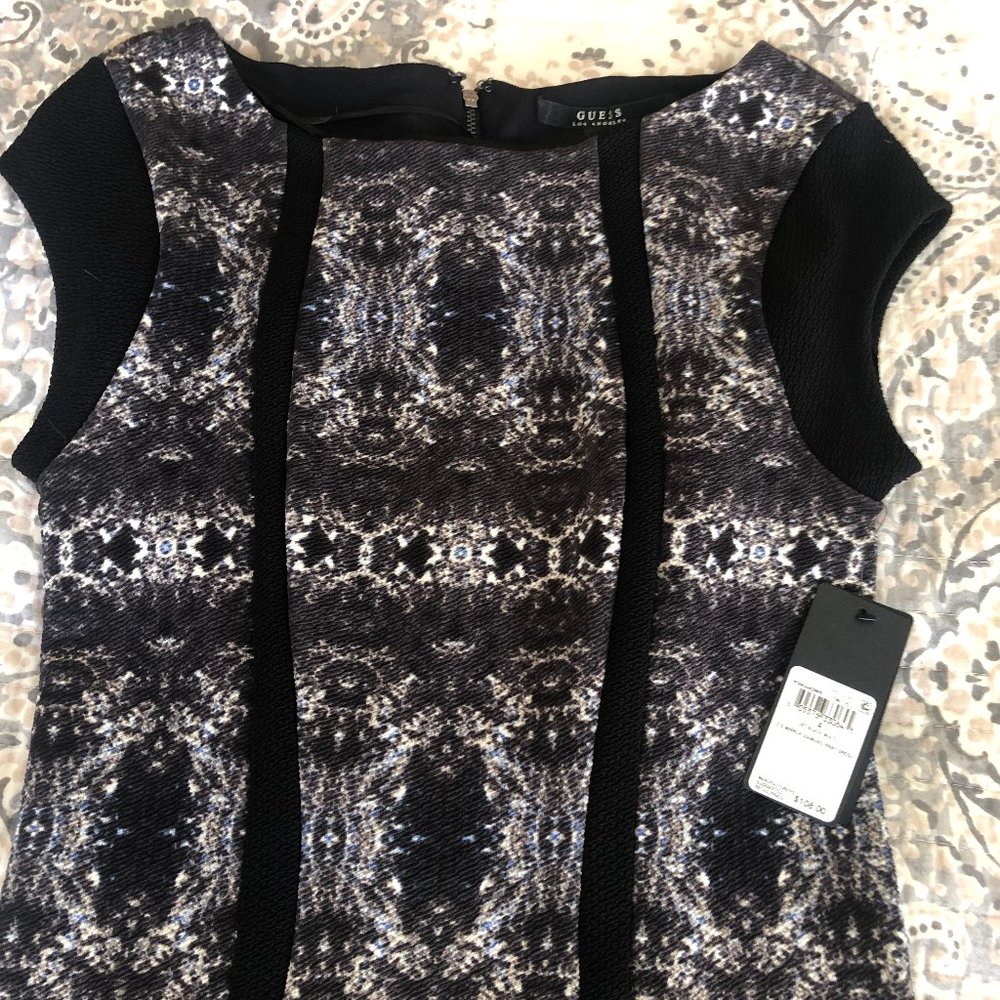 Guess Dress - Diamond Print- Jet Black Multi